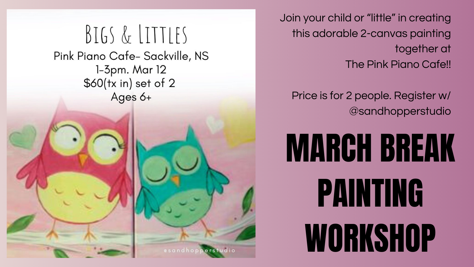 MARCH BREAK PAINTING WORKSHOP